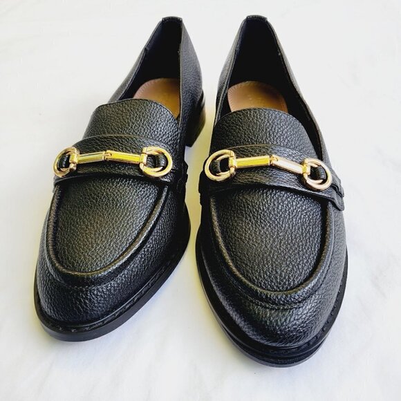 ASOS DESIGN Women's Black Leather Slip-on Loafer - size 7 - Picture 2 of 9